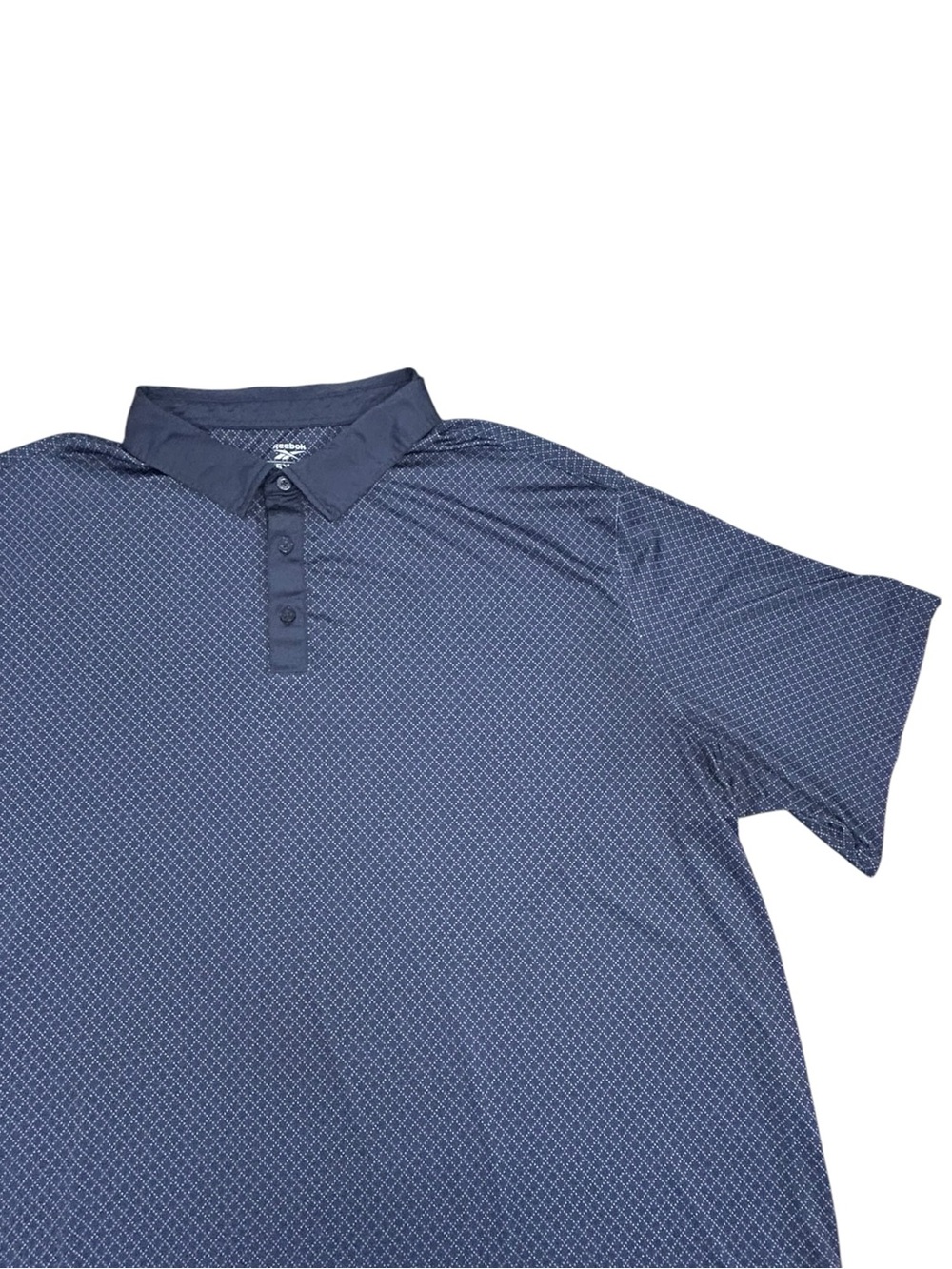 Reebok Speedwick Men’s Navy Short-Sleeve Performance Polo Shirt 5XLT Dotted Golf